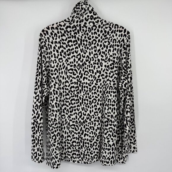 Lands End Womens Leopard Print Long Sleeve Turtleneck Top size 1X shaped fit - Picture 11 of 12